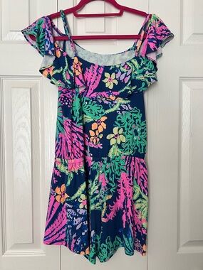 Lilly Pulitzer Klea Romper Indigo All a Glow Romper Size Small